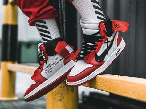 jordan 1 off white chicago on feet
